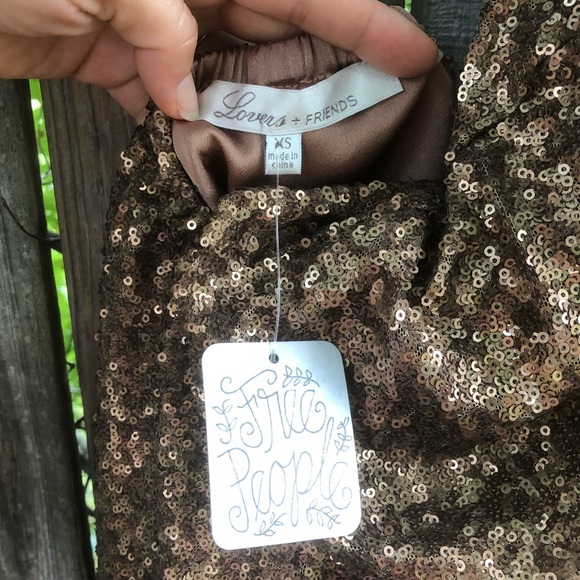 NEW Free People Sunkissed Sequin Mini Dress - Picture 7 of 16